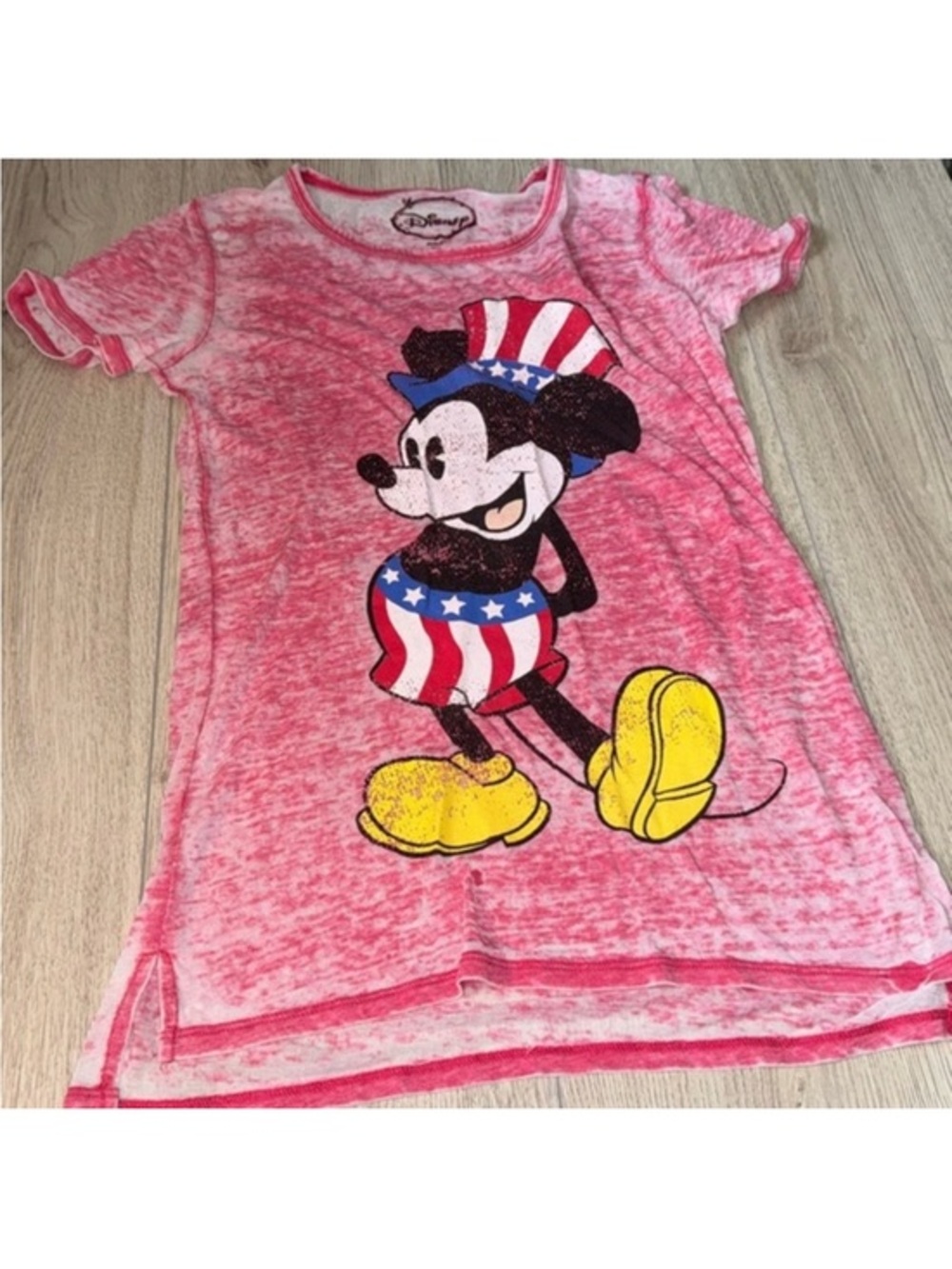Disney Pink Mickey USA Graphic tee shirt top